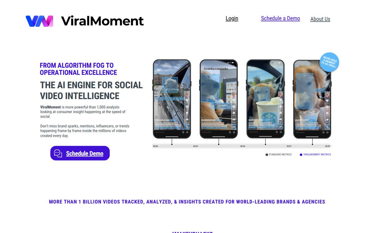 ViralMoment website preview