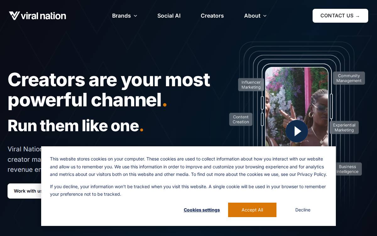 Viralnation website preview