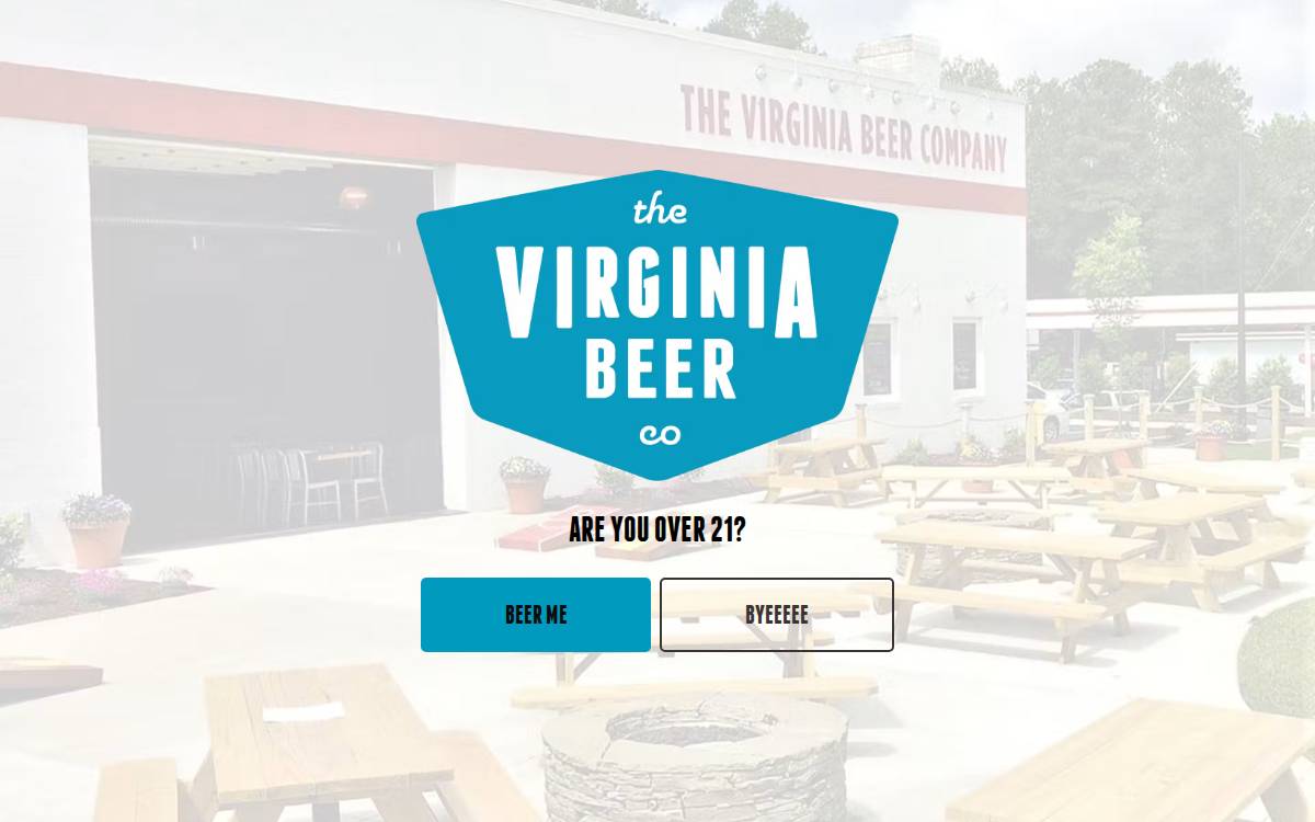 Virginia Beer website preview