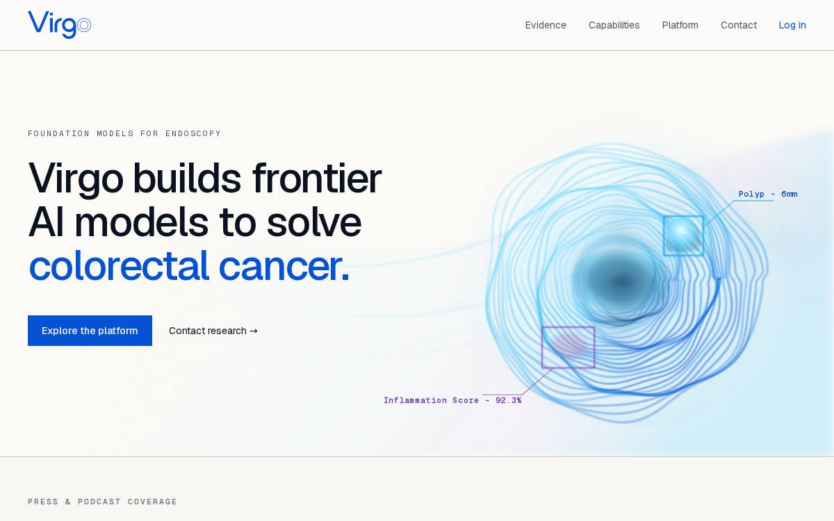 Virgo website preview