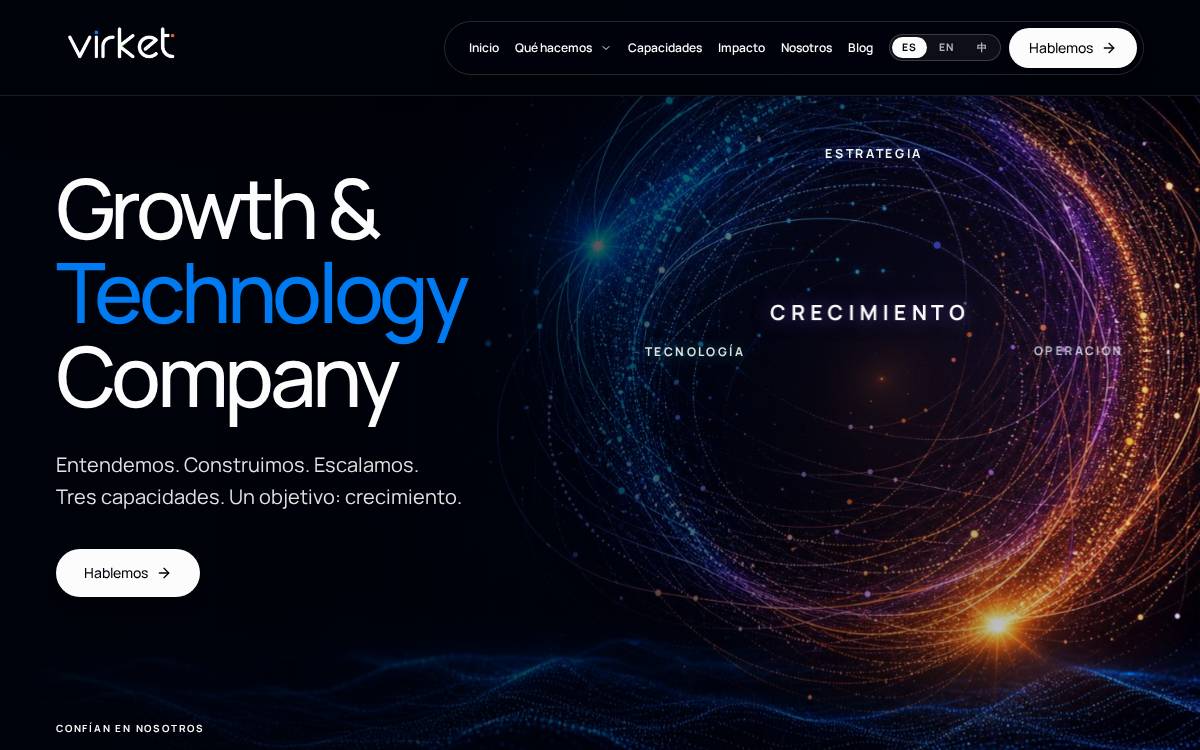 Virket website preview
