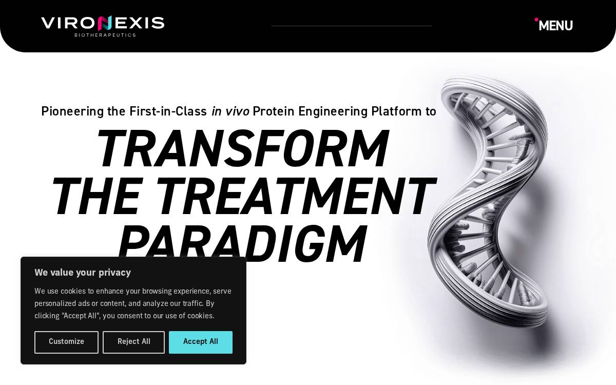 Vironexis website preview