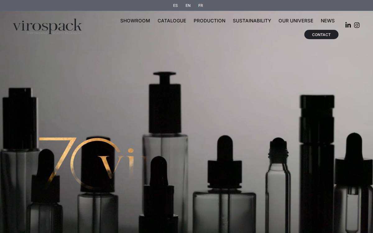 Virospack website preview