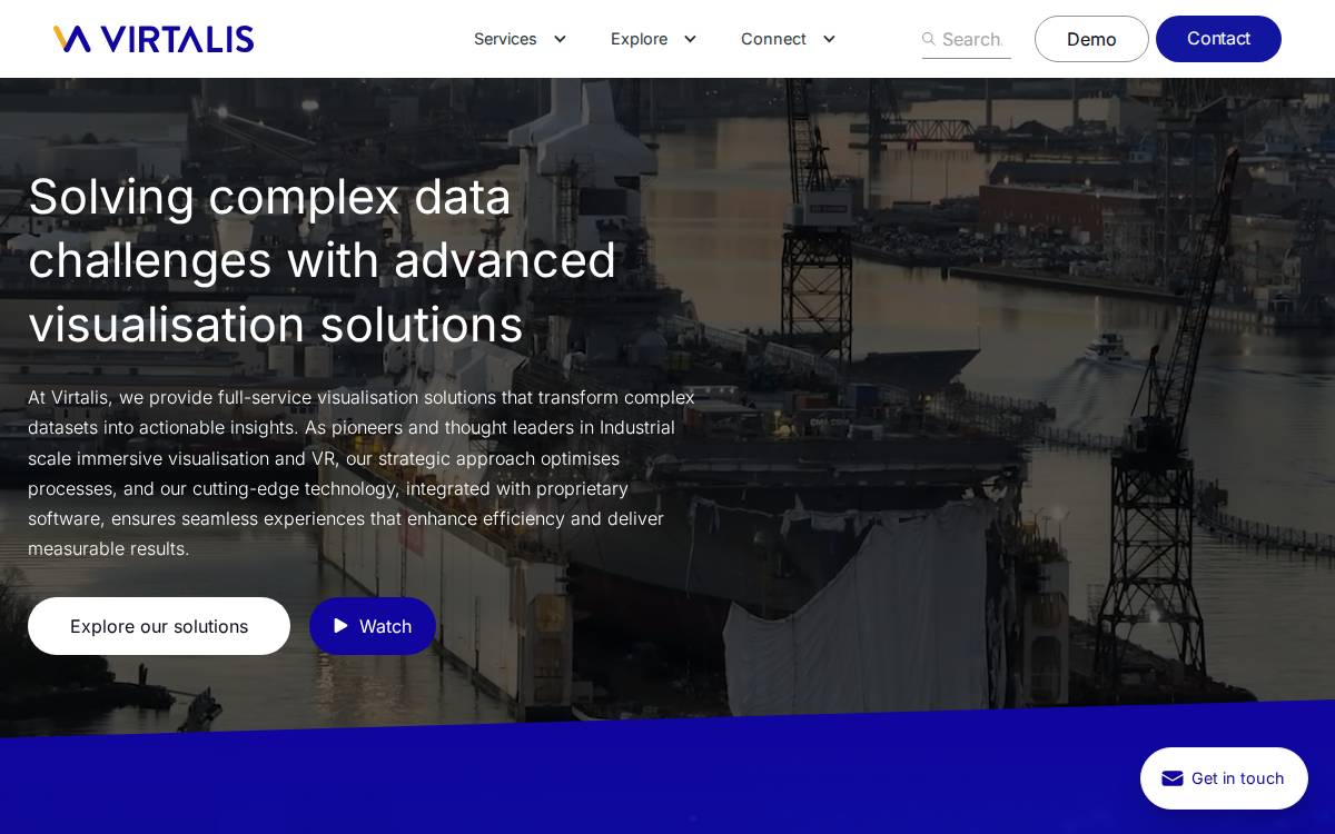 Virtalis website preview