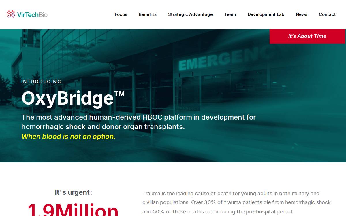 VirTech Bio website preview