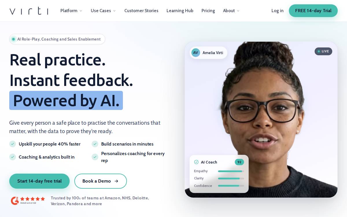 Virti website preview