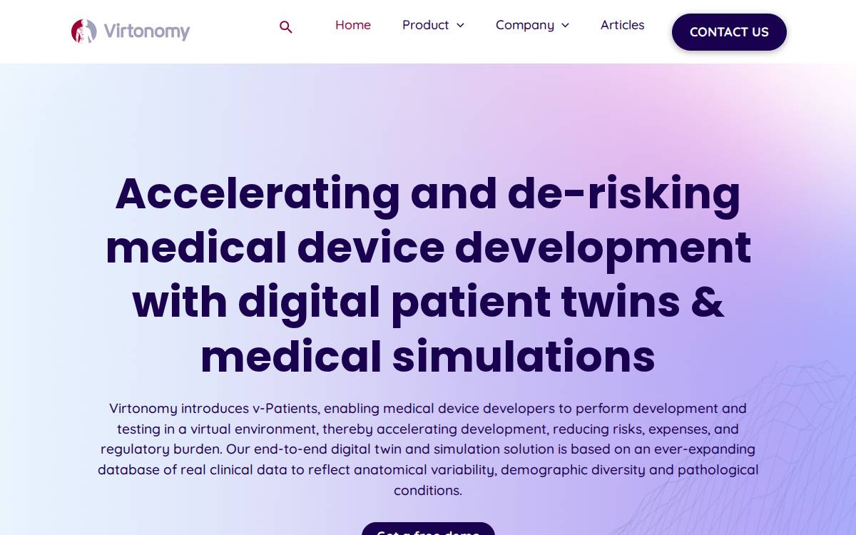 Virtonomy website preview