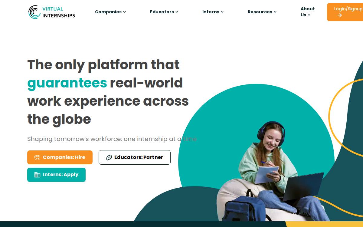 Virtual Internship Partners website preview