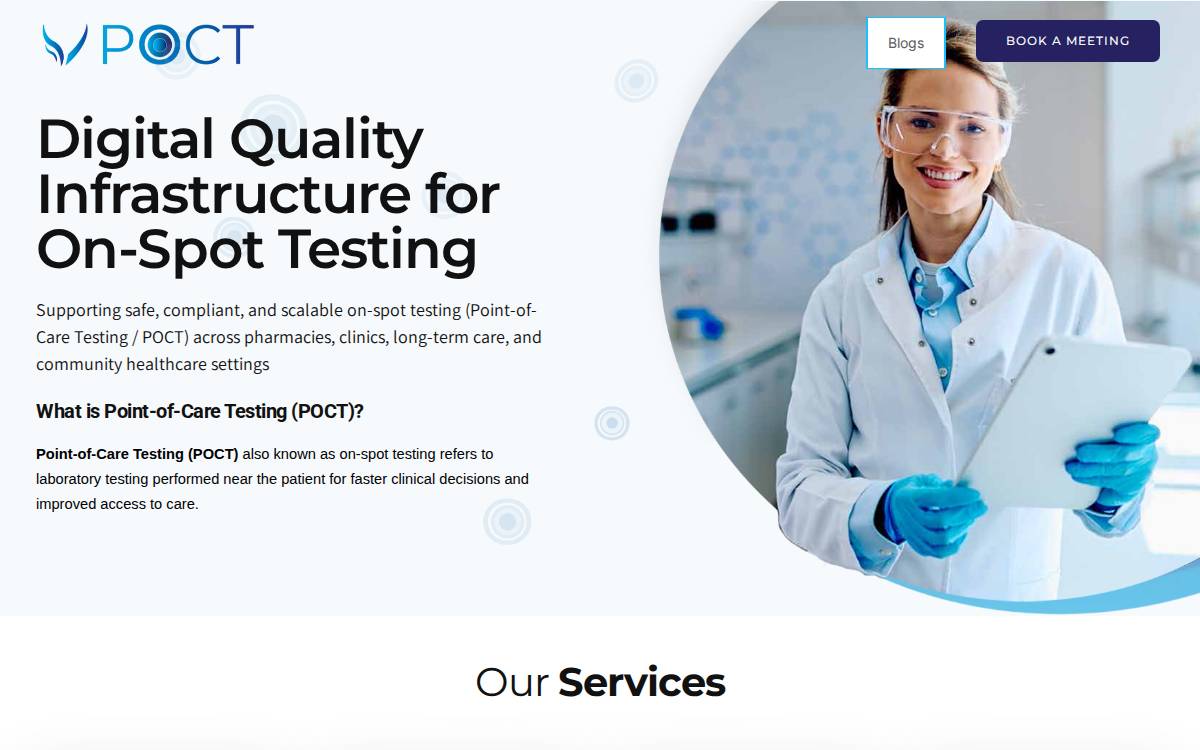 Virtual POCT Website website preview