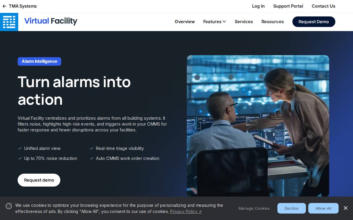 Virtualfacility website preview