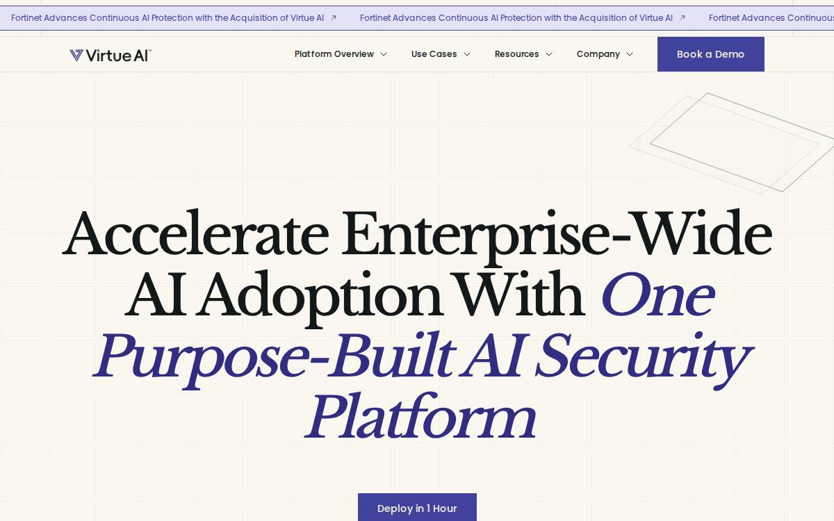 Virtue Ai website preview