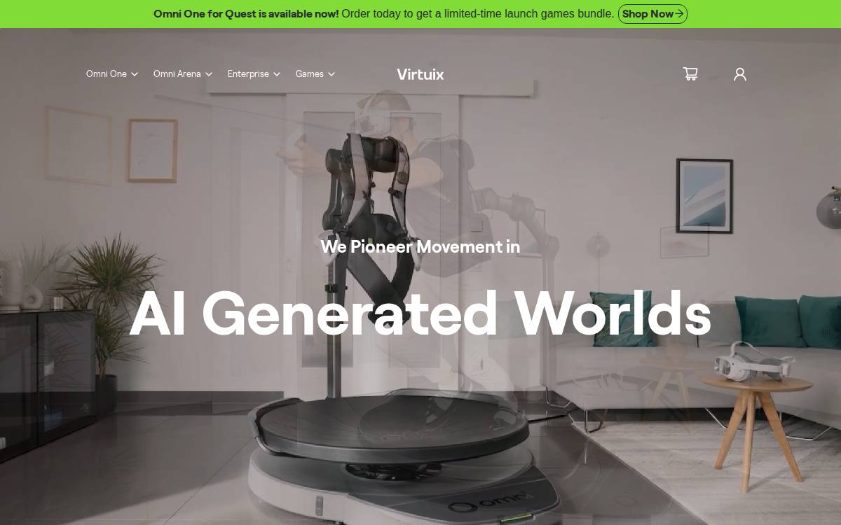 Virtuix website preview