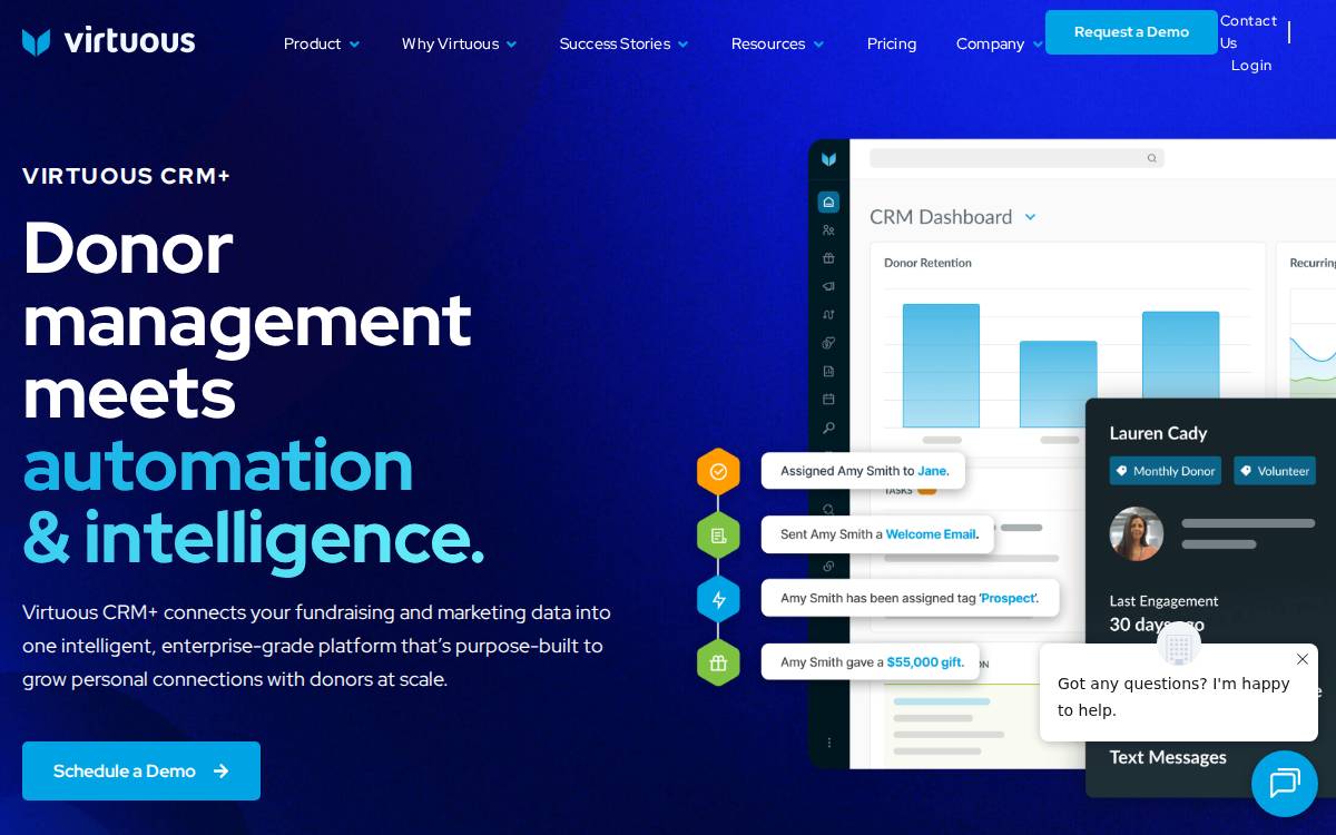 Virtuous website preview