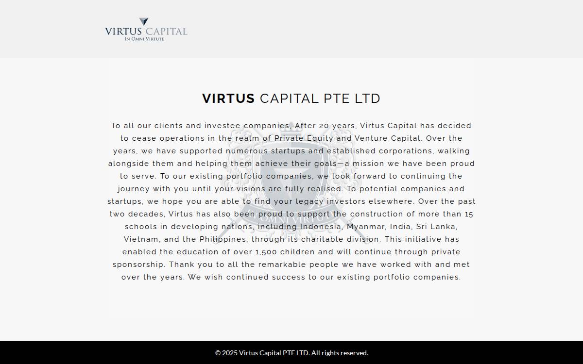 Virtus Capital website preview