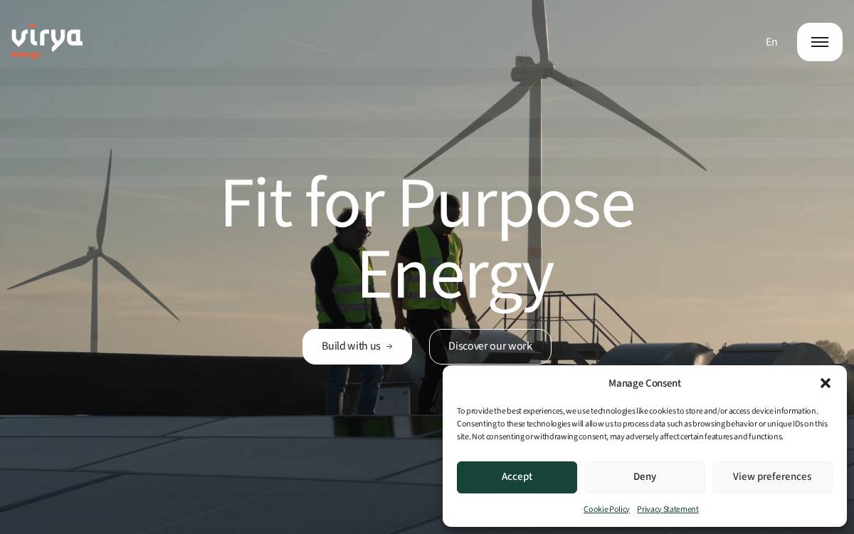Virya Energy website preview