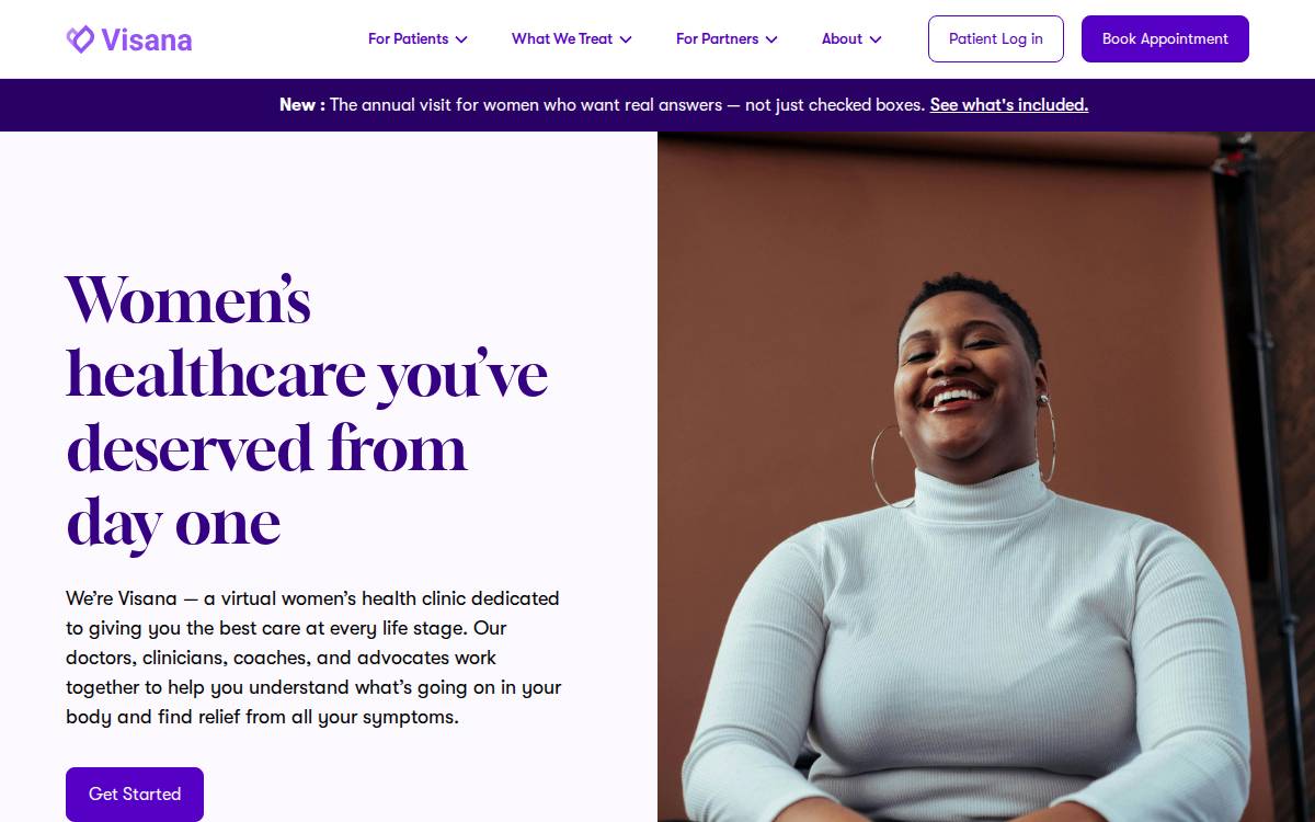 Visana Health website preview