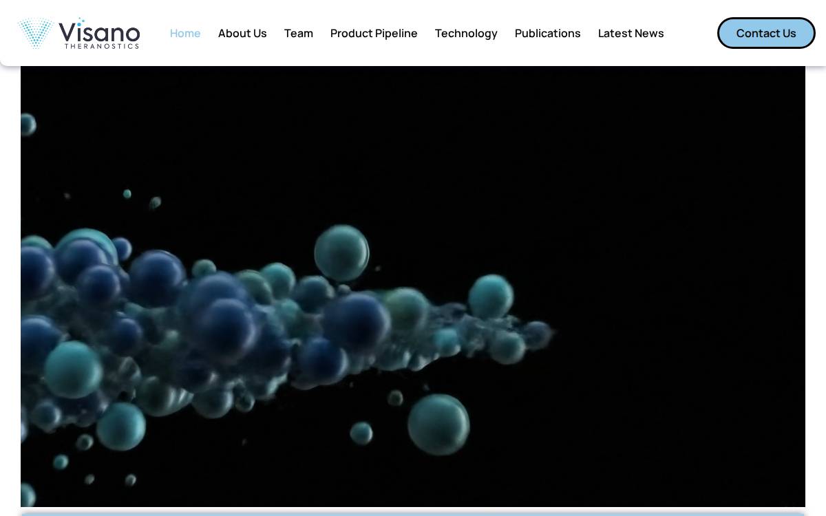 Visano Theranostics website preview