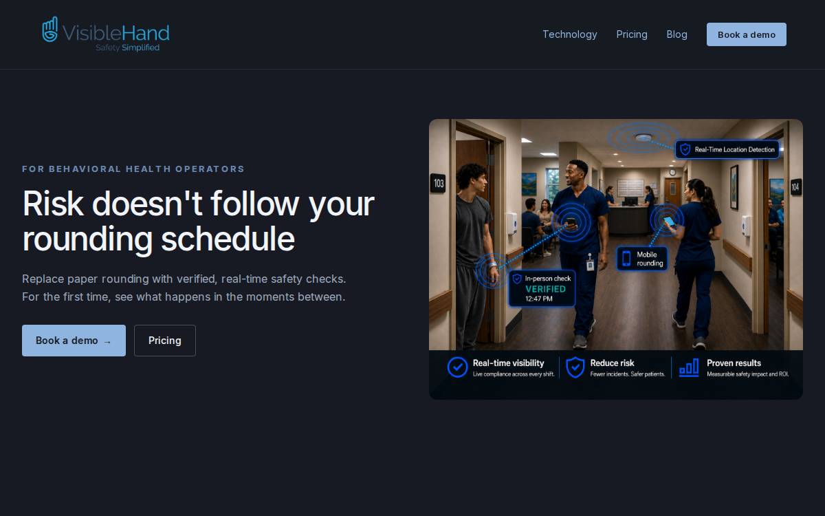 Visible Hand website preview