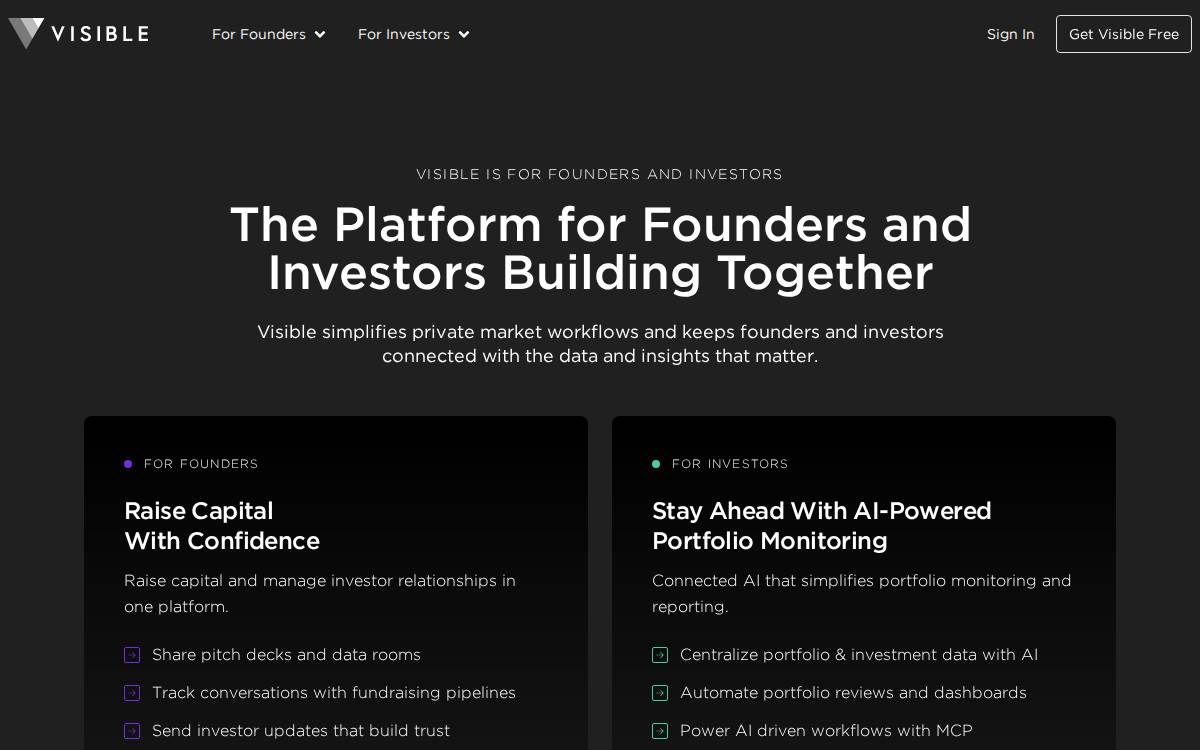 Visible website preview