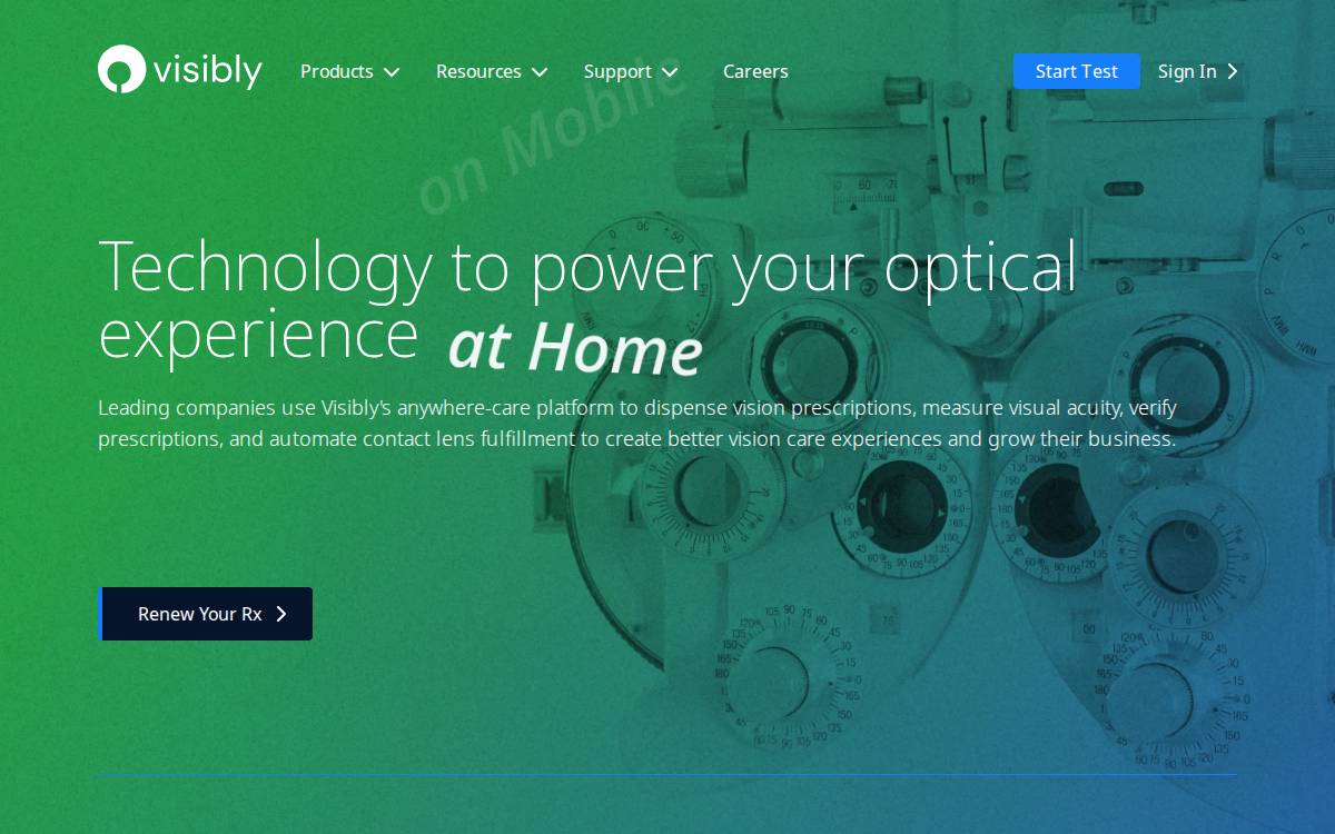 Visibly website preview
