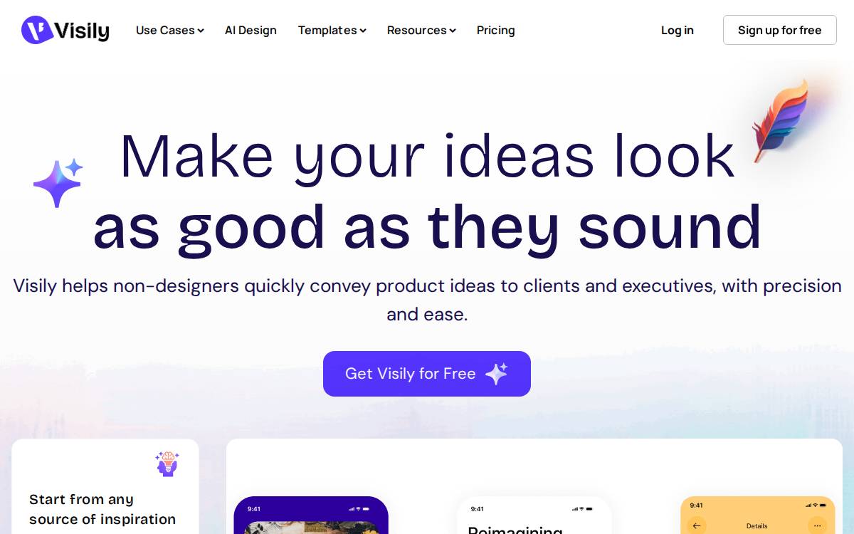 Visily website preview
