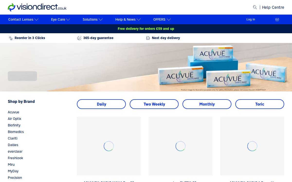 Vision Direct website preview