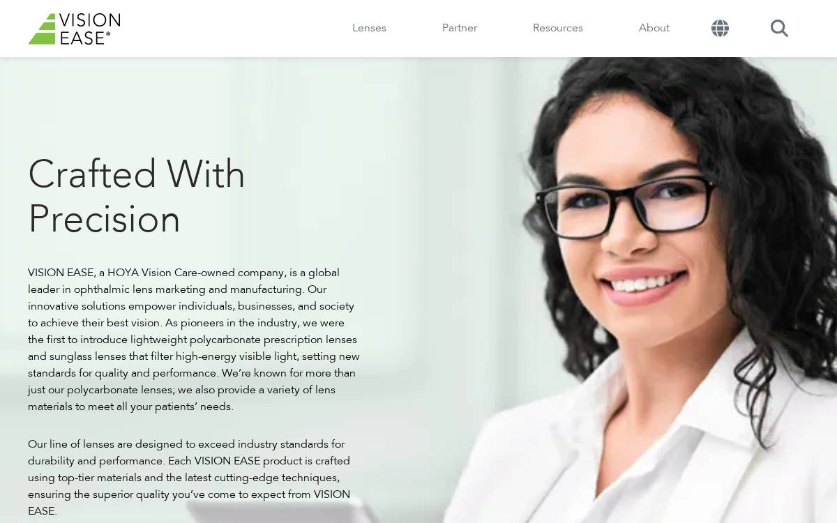 Vision Ease website preview