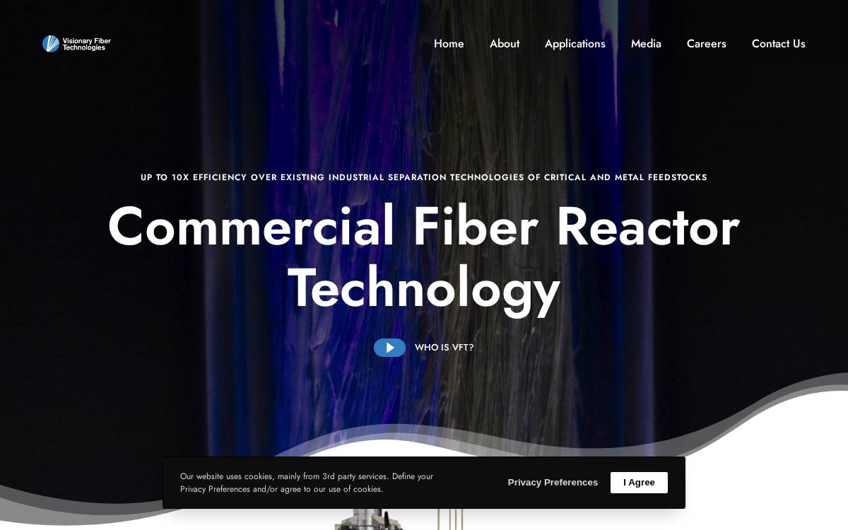 Visionary Fiber Technologies website preview