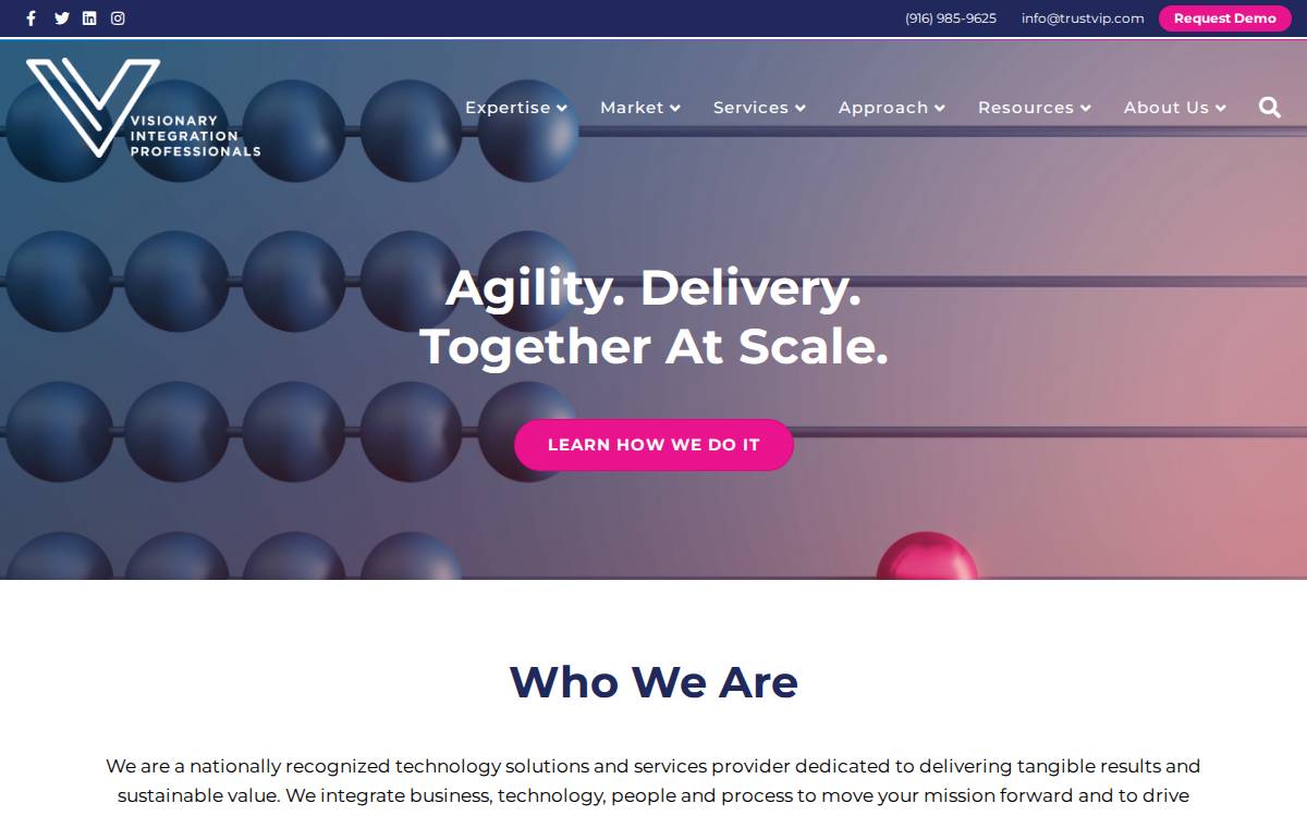Visionary Integration Professionals website preview