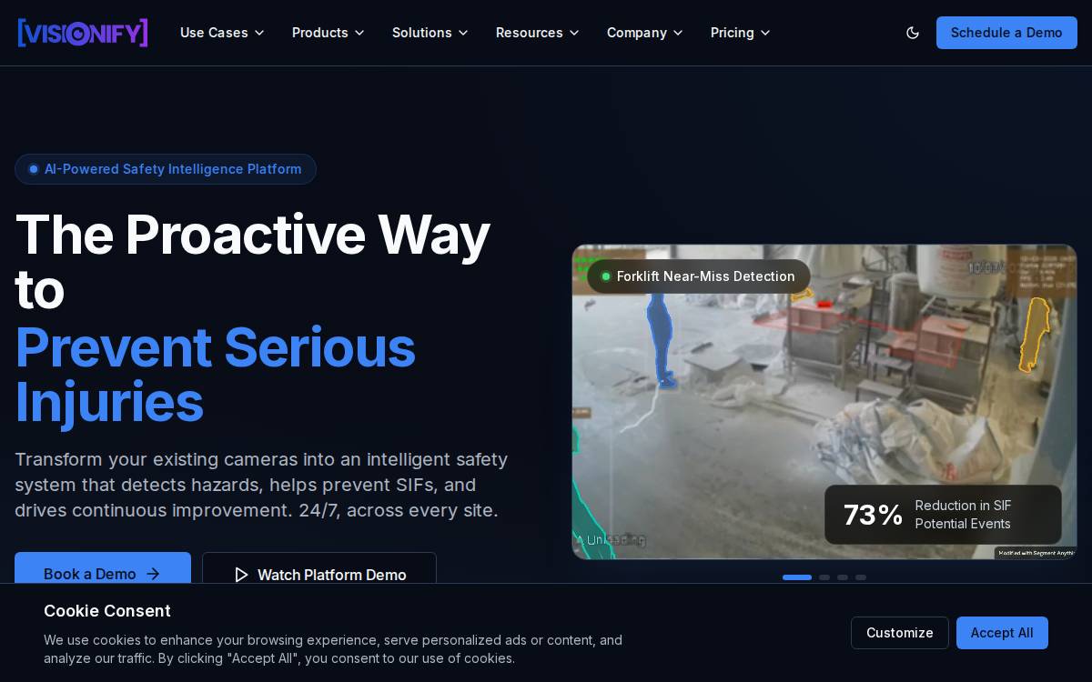 Visionify website preview