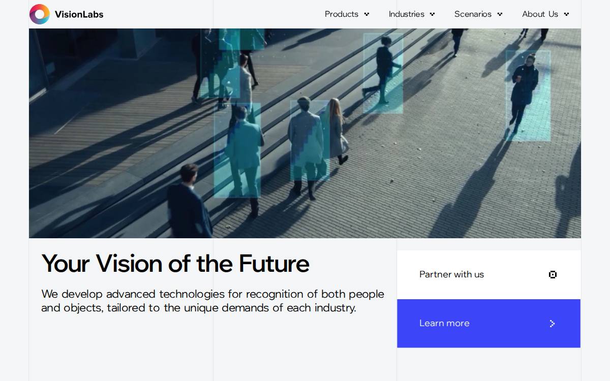 Visionlabs website preview