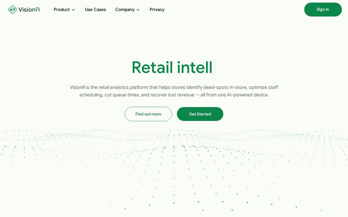 VisionR website preview
