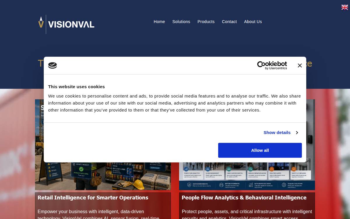 Visionval website preview
