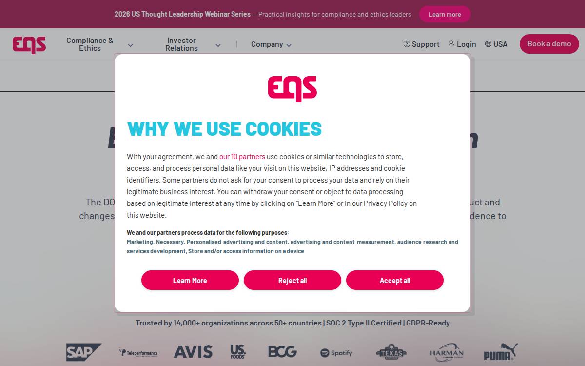 Visit eqs.com website preview