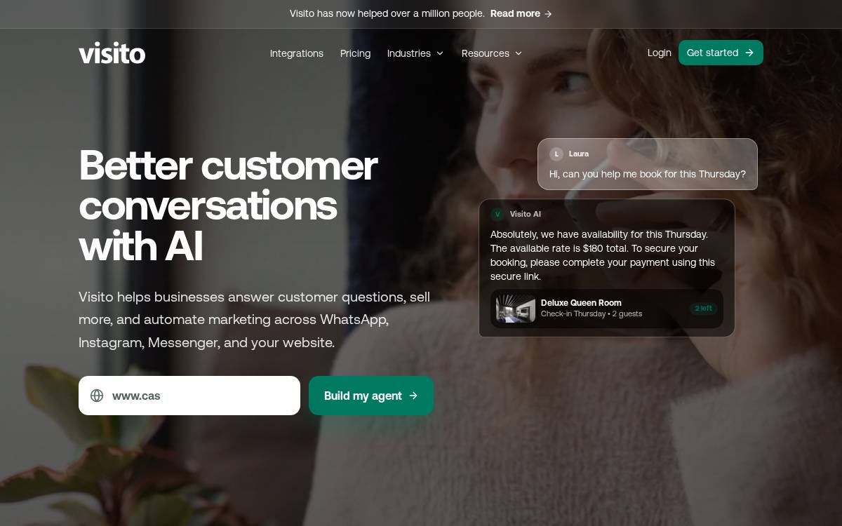 Visito AI website preview