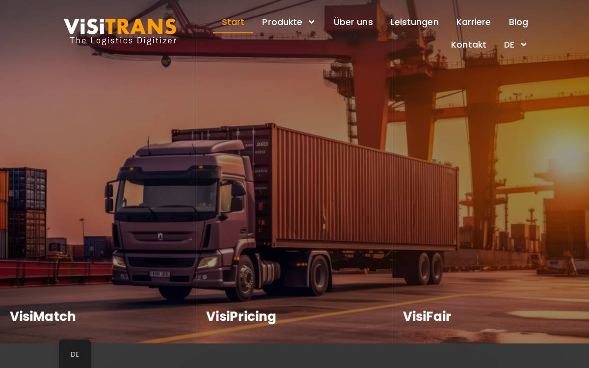 VisiTrans website preview