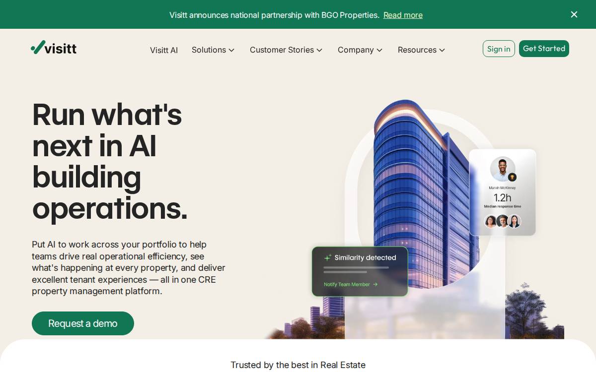 Visitt website preview
