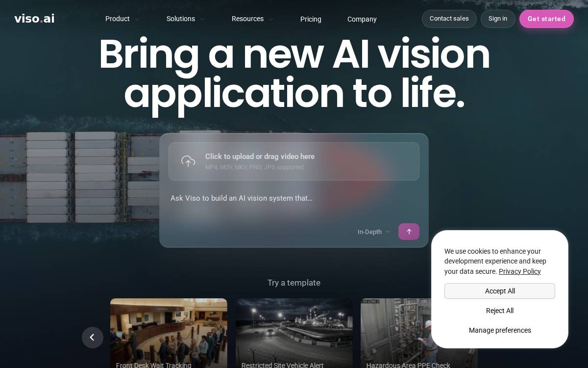 Viso website preview