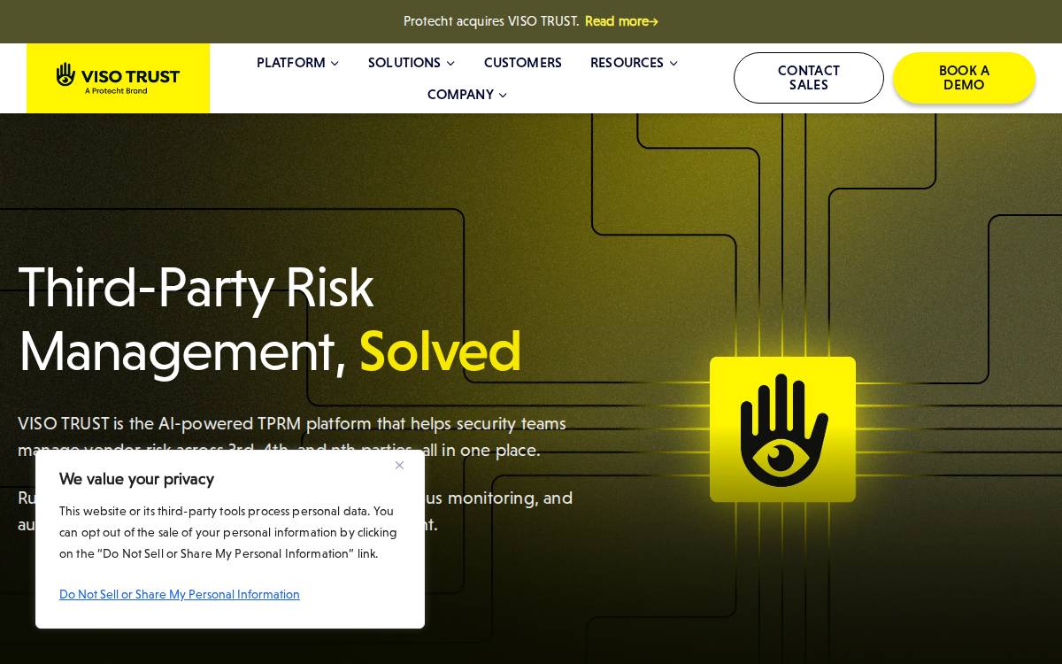 Viso Trust website preview