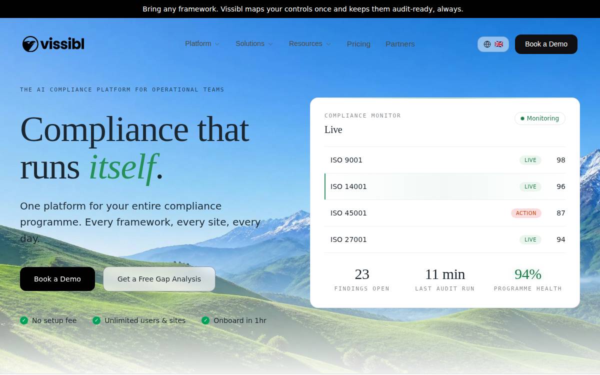 Vissibl Venture Investments website preview