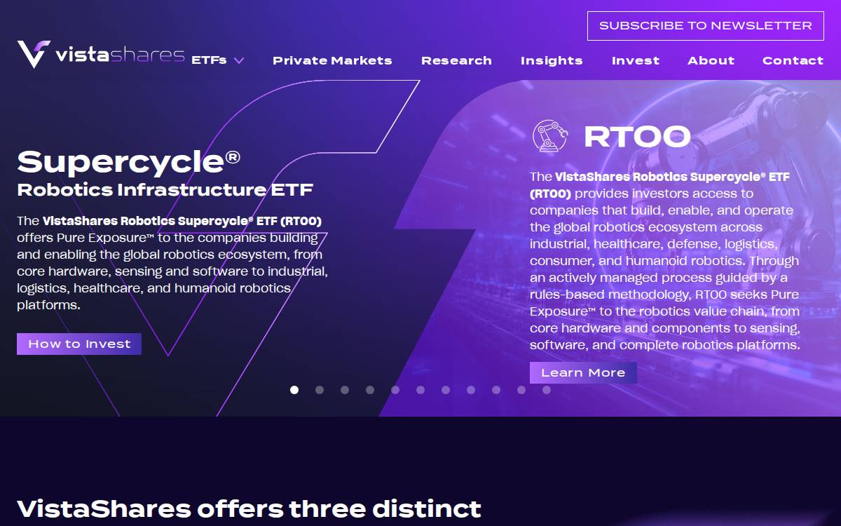 Vistashares website preview