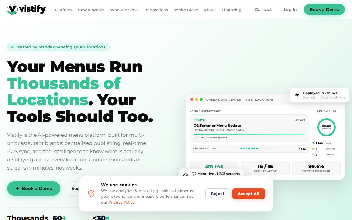Vistifyinc website preview