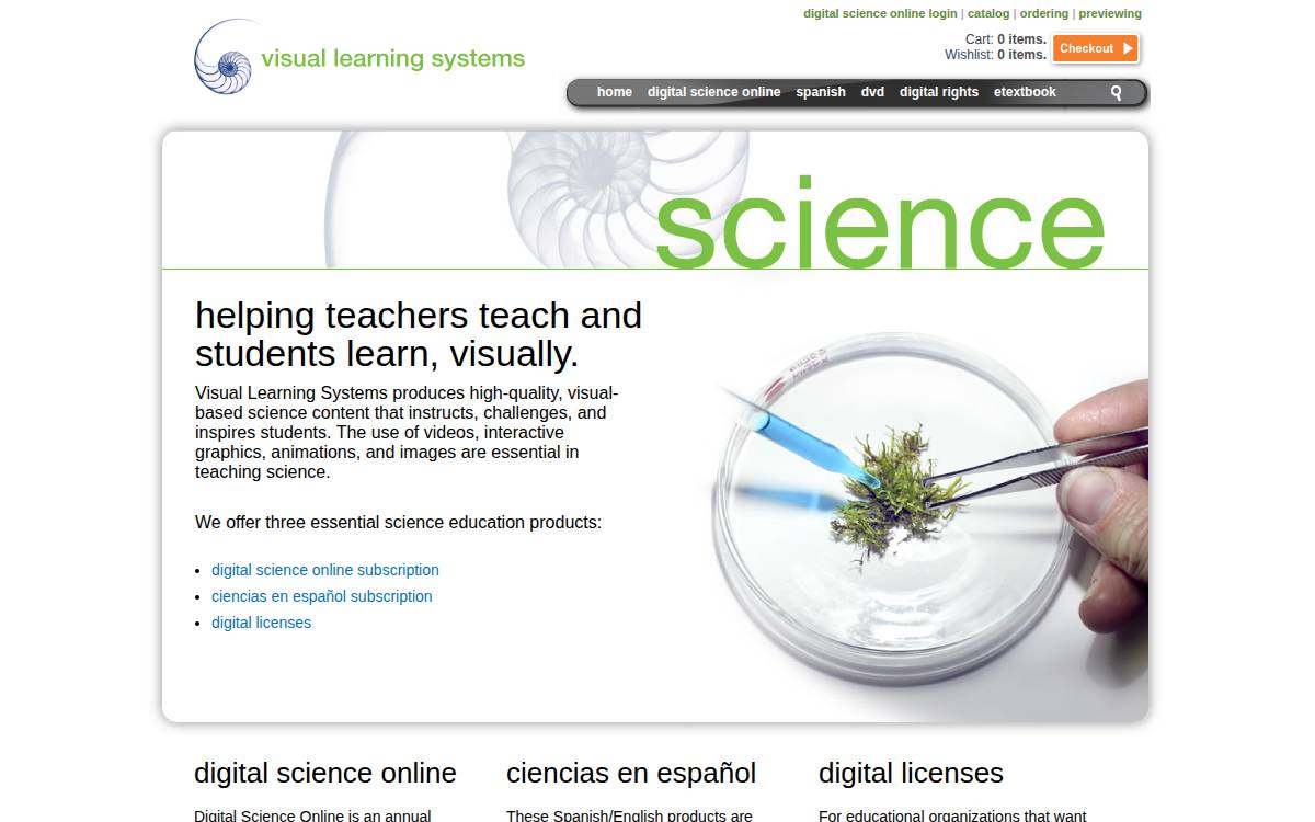 Visual Learning Systems website preview