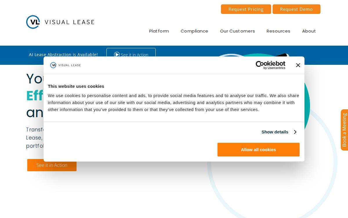 Visual Lease website preview