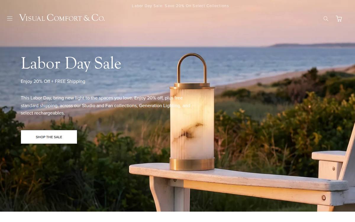 Visualcomfort website preview