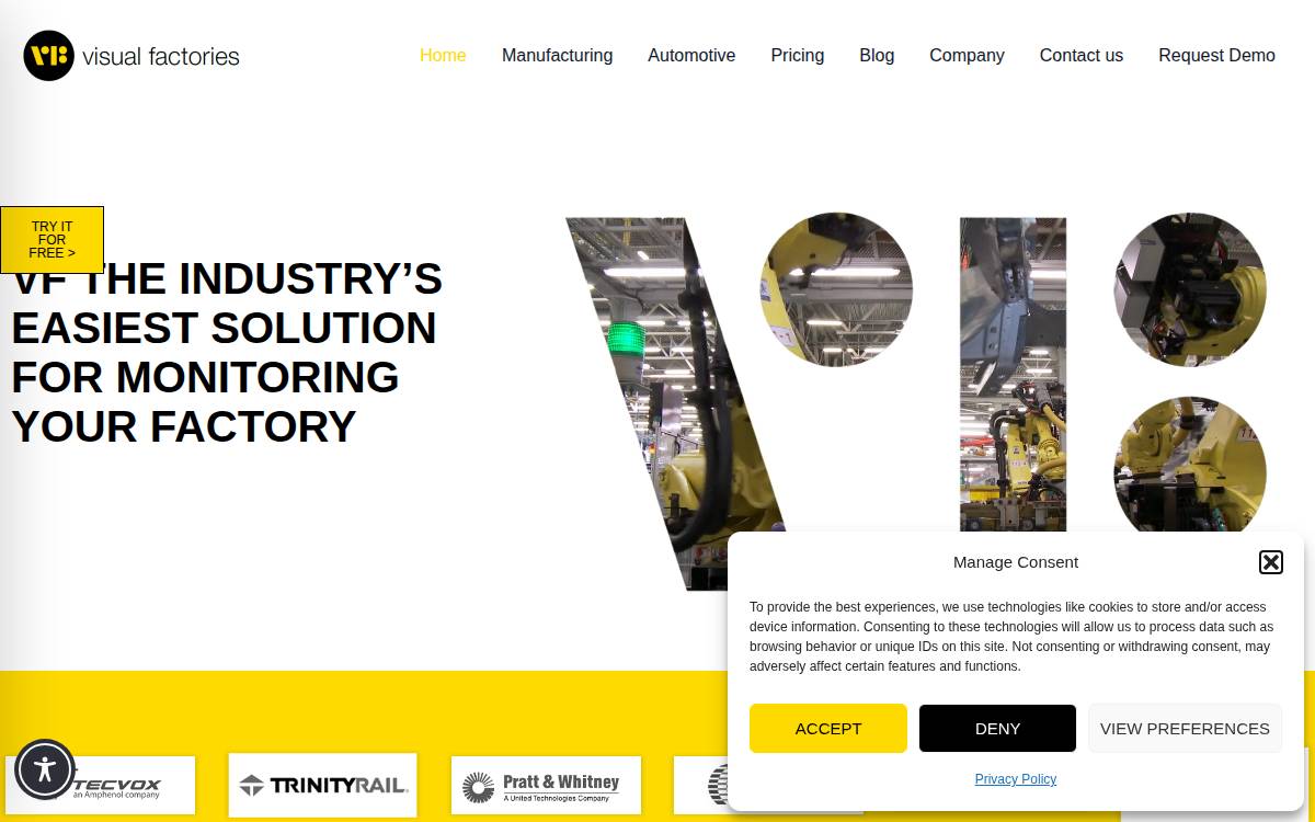 Visual Factories website preview