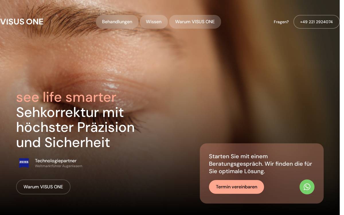 Visus One website preview