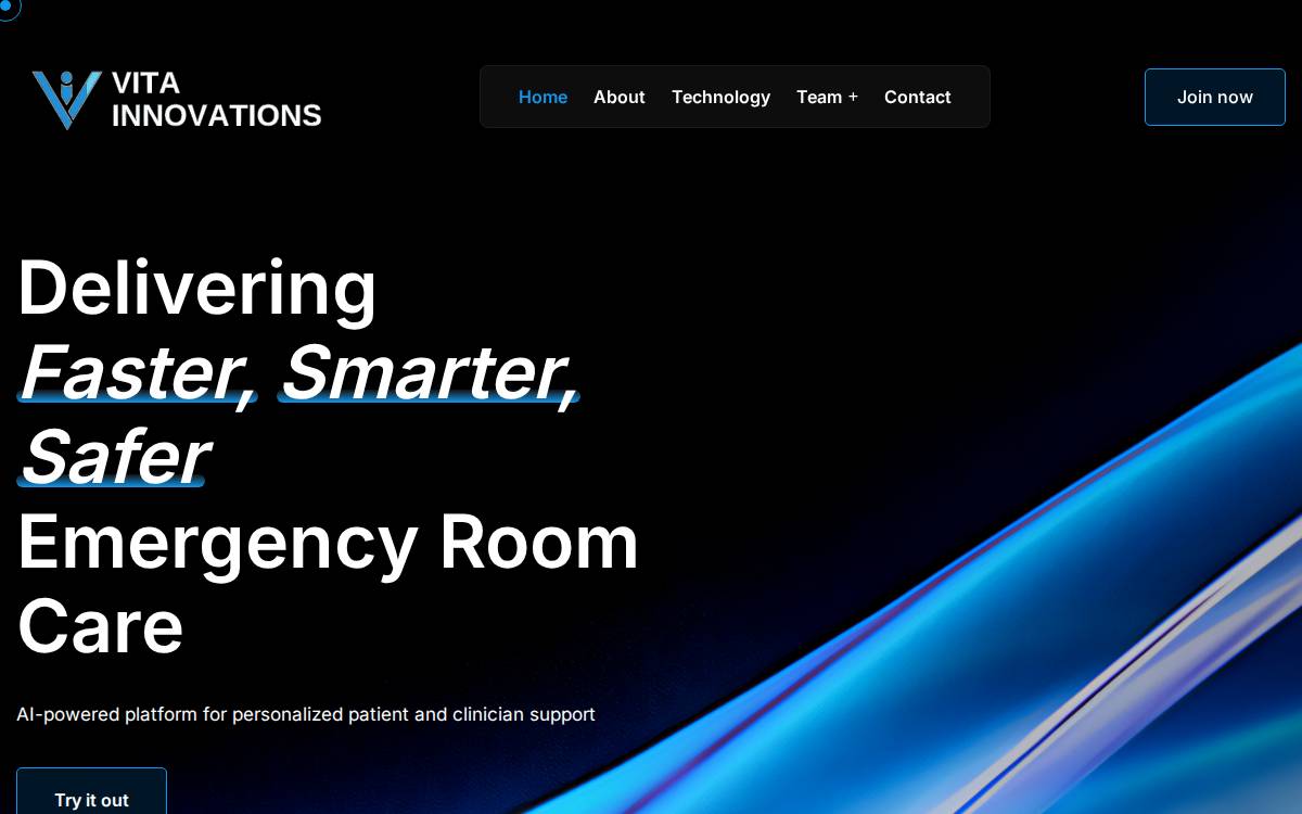 Vita Innovations website preview