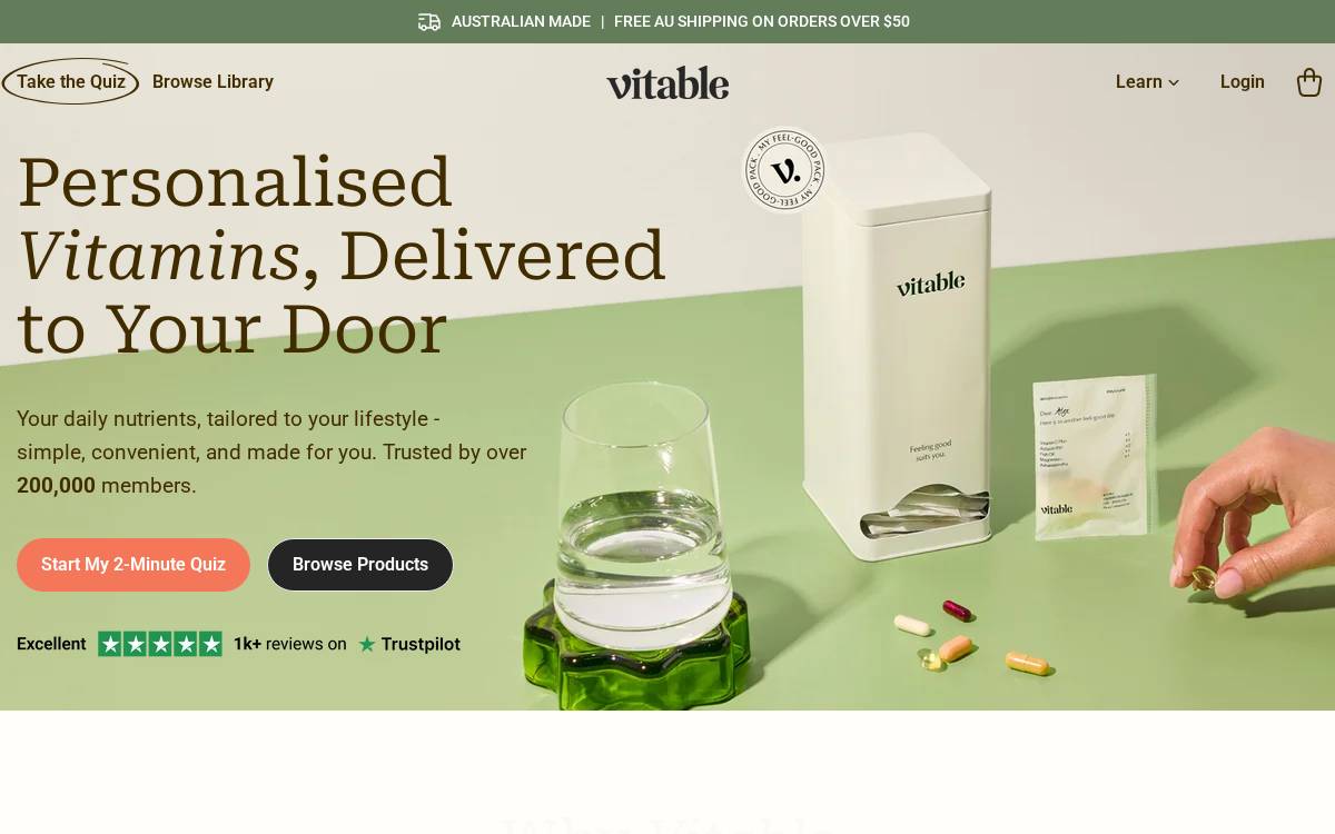 Vitable website preview