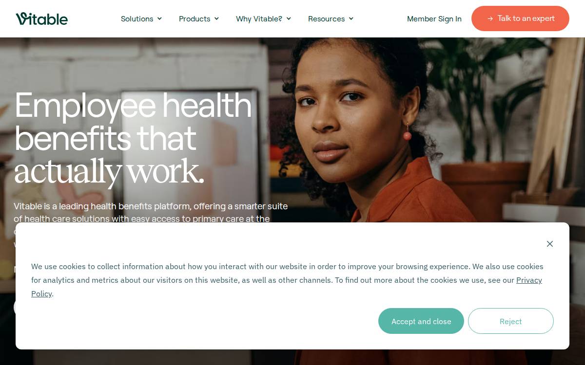 Vitable Health website preview